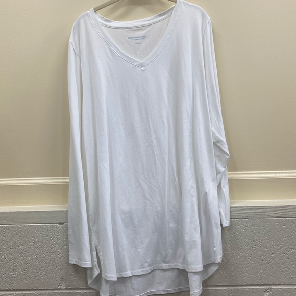 Soft Surroundings women’s size 2x white long sleeve tunic top - Picture 1 of 5